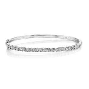 0.69CT 14K W/G DIAMOND BANGLE