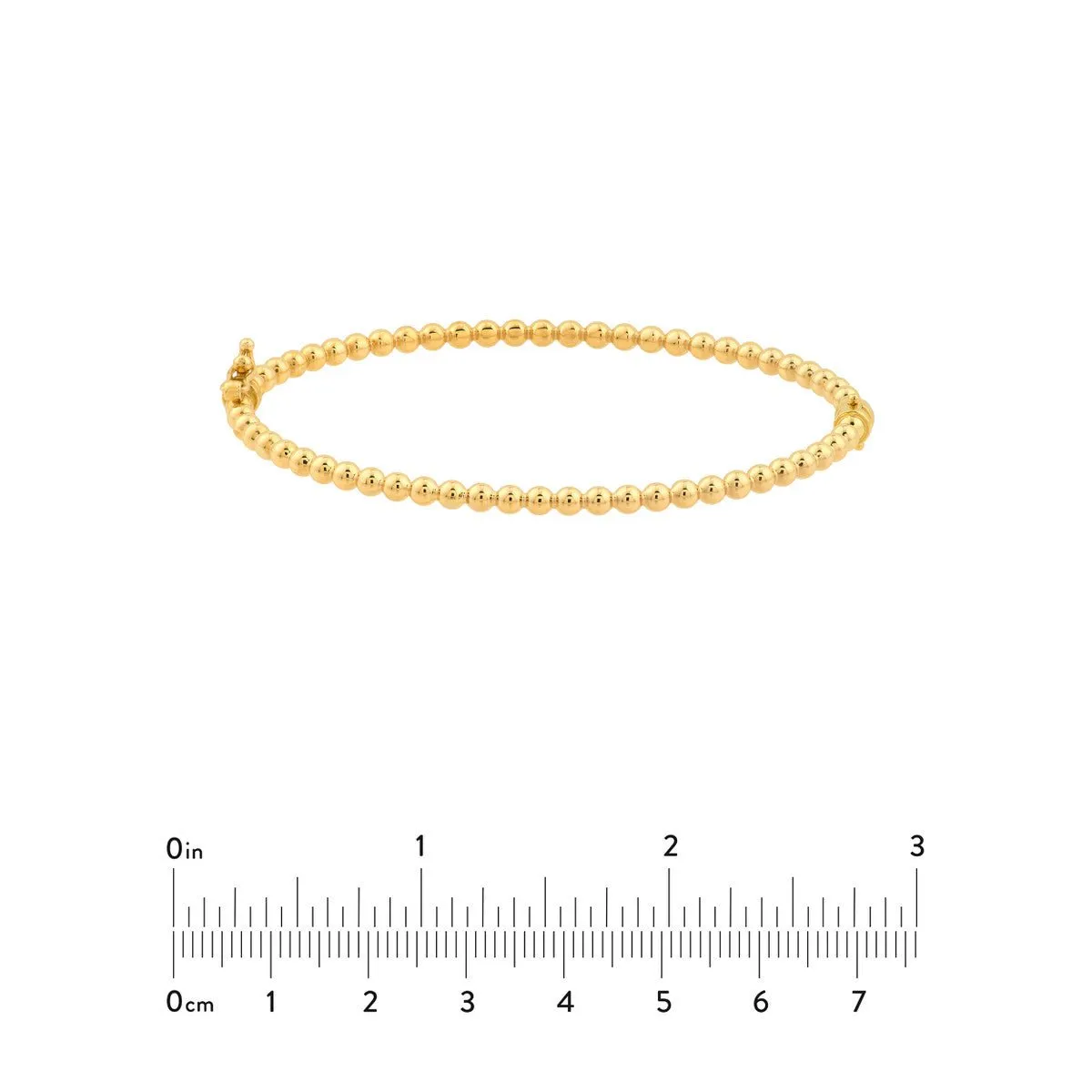 10K Yellow Gold Polished Ball Bangle Bracelet