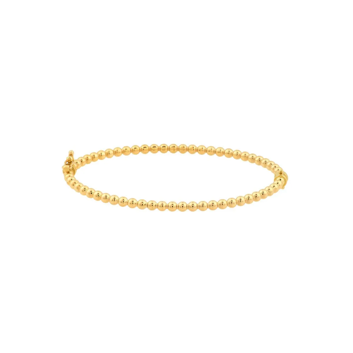 10K Yellow Gold Polished Ball Bangle Bracelet