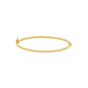 10K Yellow Gold Polished Ball Bangle Bracelet