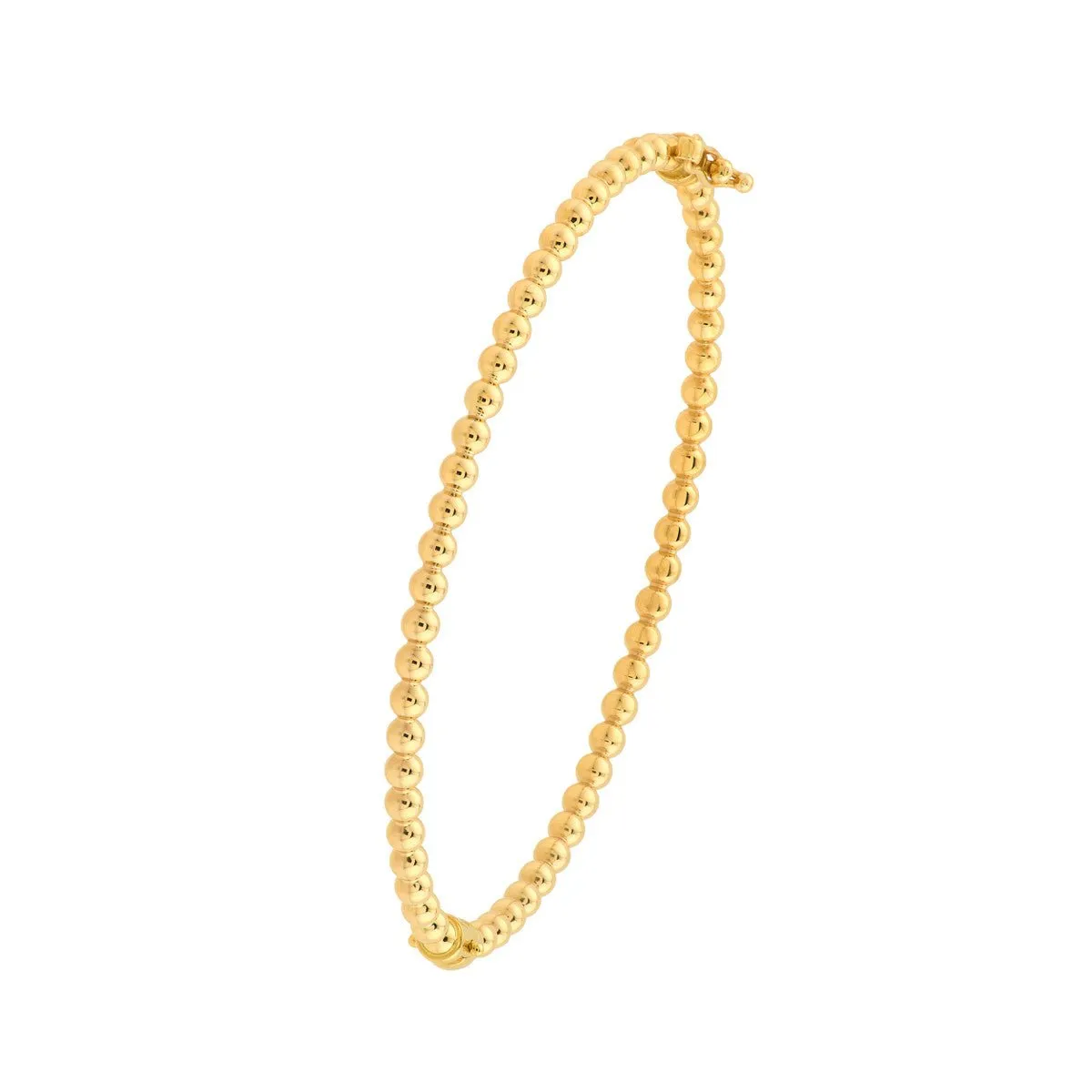 10K Yellow Gold Polished Ball Bangle Bracelet