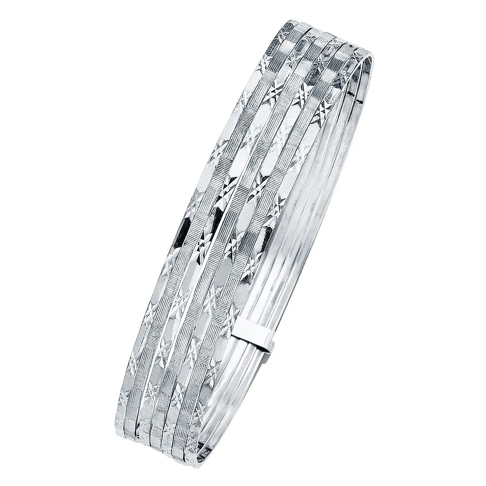 14K WHITE GOLD 7DAYS BANGLE