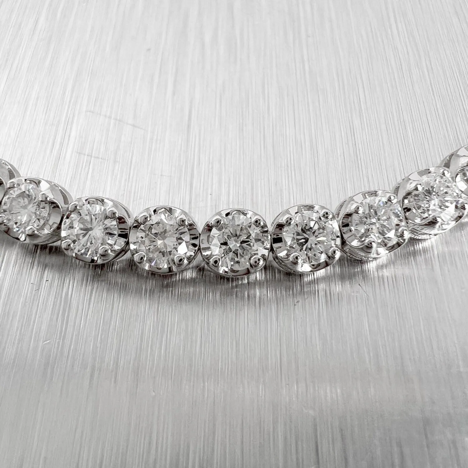 14k White Gold Diamond 42 Stone U-Prong Tennis Bracelet 4.33ctw G SI1 9.8g 7"