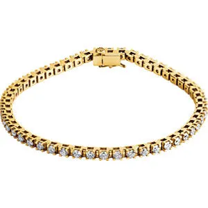 14K Yellow 3 1/2 CTW Diamond Line 7.25" Bracelet