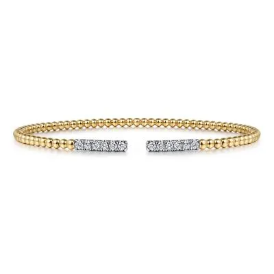 14K Yellow Gold 0.31ctw Diamond Bangle Bracelet