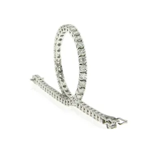 18ct White Gold 5.00ct Diamond Line Bracelet