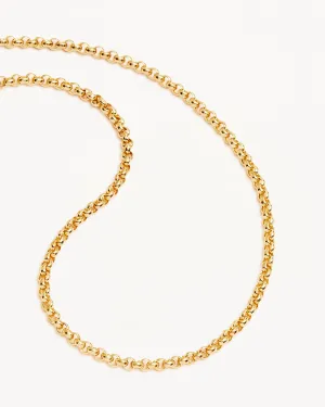 18k Gold Vermeil Gold 18" 3mm Belcher Chain Necklace