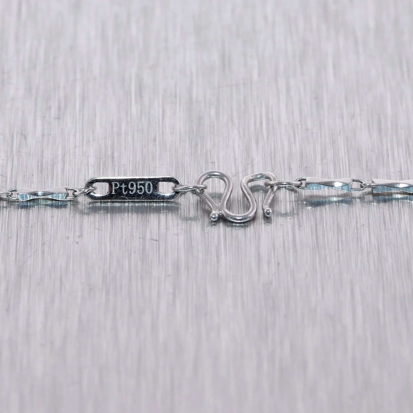 1930's Antique Art Deco Platinum 5ctw Baguette Cut Diamond 18" Necklace