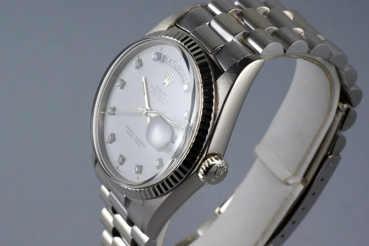 1967 Rolex WG Day-Date 1803 with Factory Diamond Dial