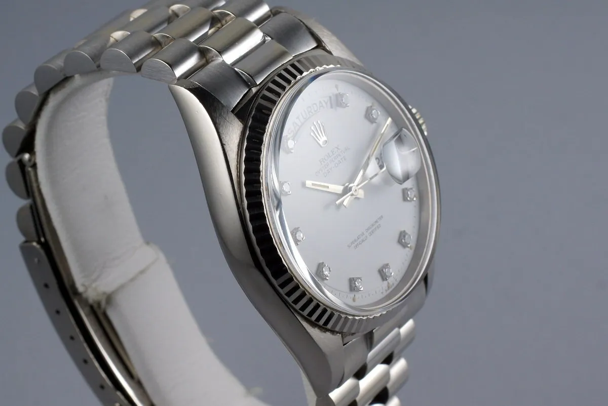 1967 Rolex WG Day-Date 1803 with Factory Diamond Dial