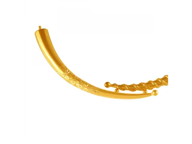 22k Round Gold Choker With Intricate Craftsmanship