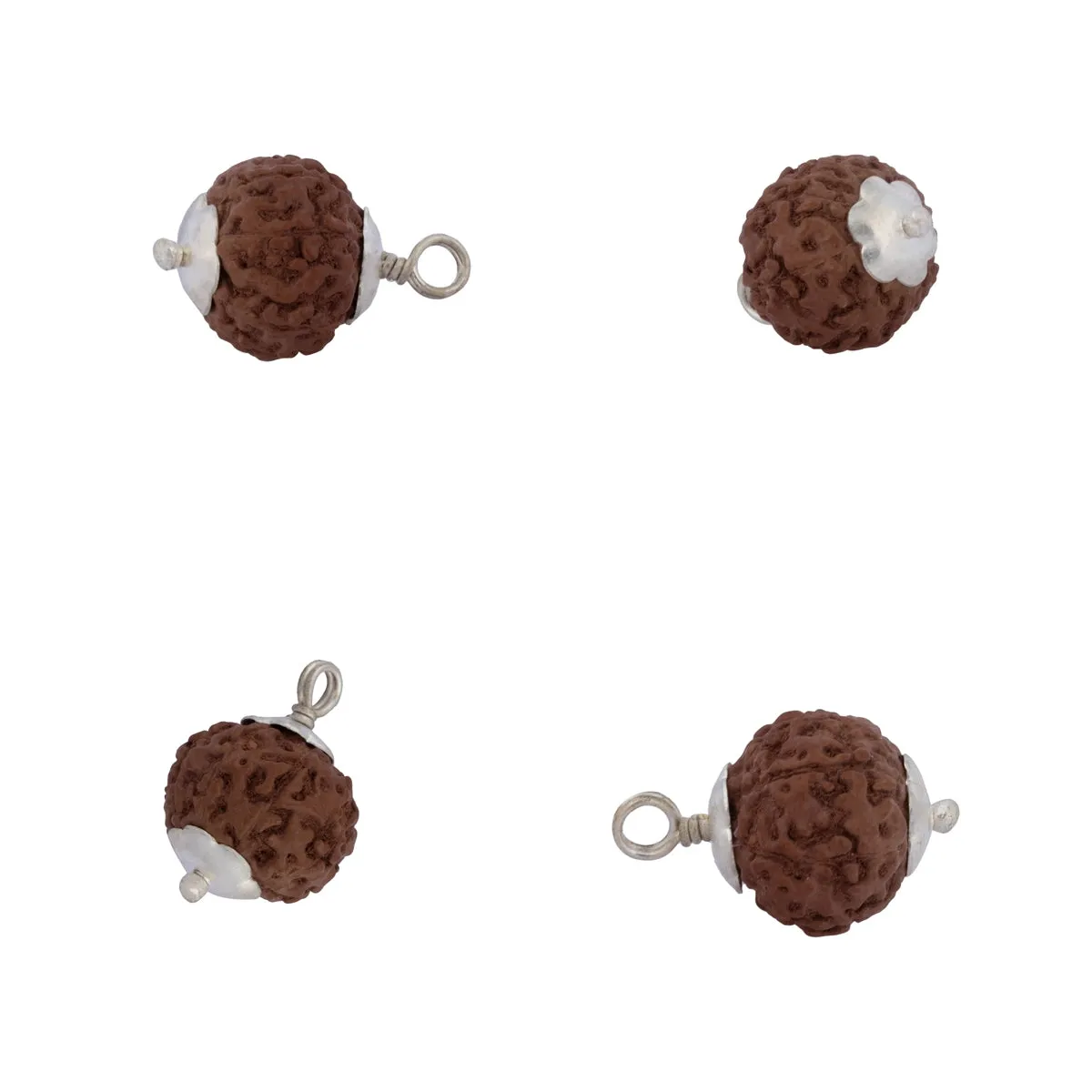 8 Face Rudraksha Pendant | Silver Cup Rudraksha Pendant/ Java Rudraksh Locket for Men & Women