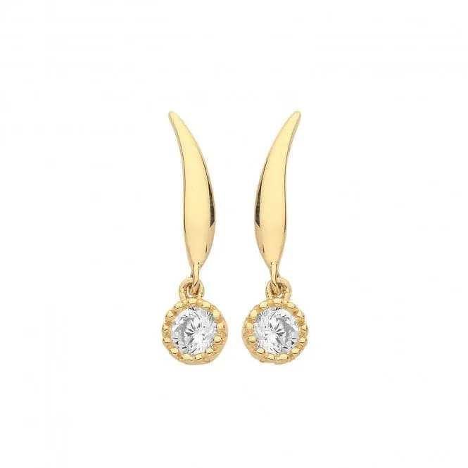 9ct Yellow Gold Drop Earrings ES1611