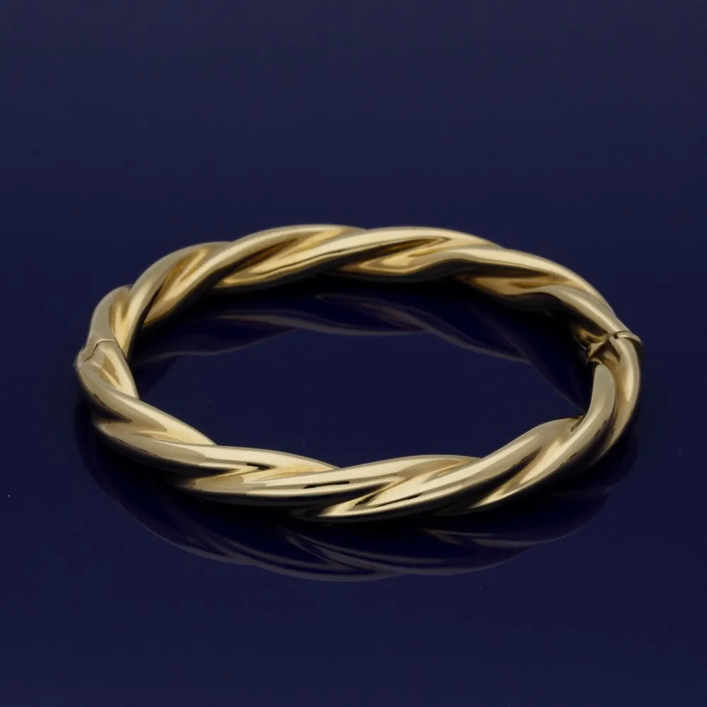 9ct Yellow Gold Twist Bangle