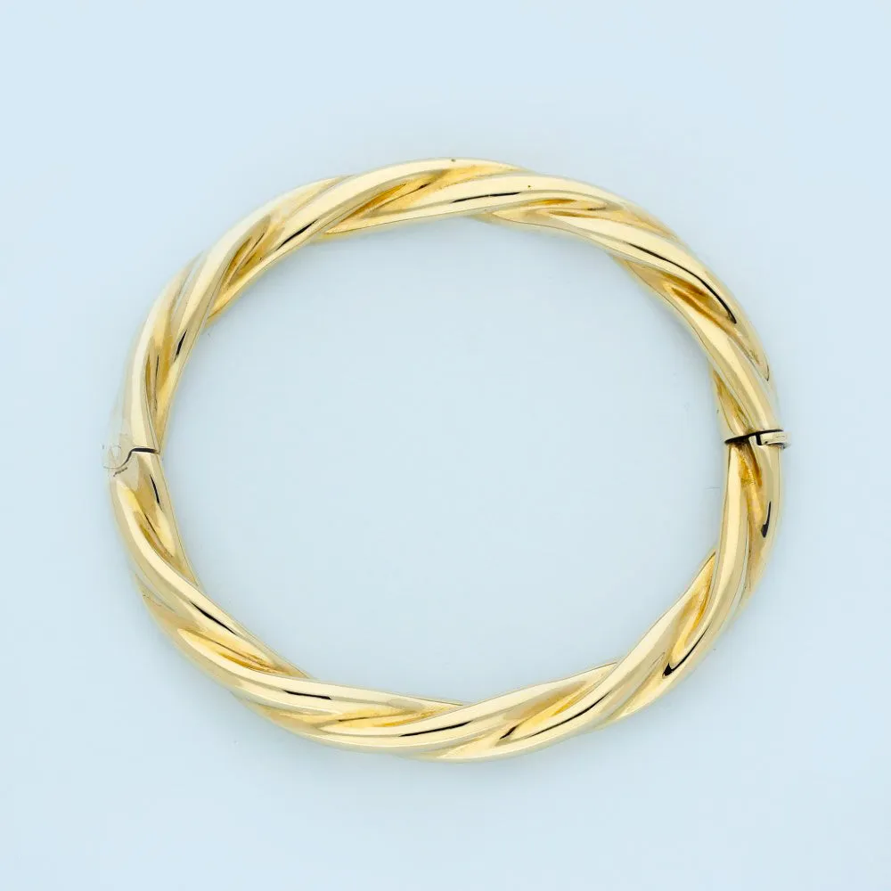 9ct Yellow Gold Twist Bangle