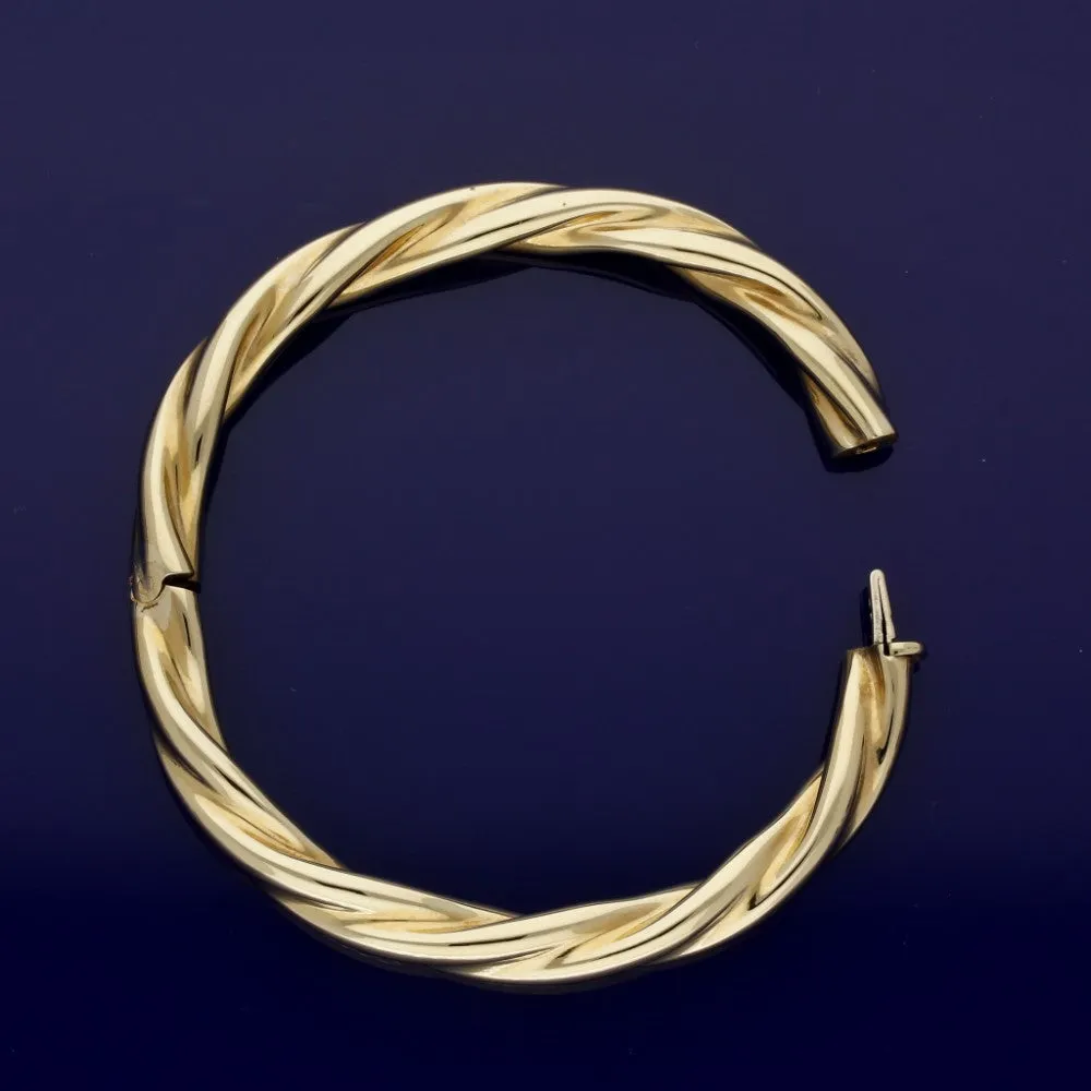 9ct Yellow Gold Twist Bangle