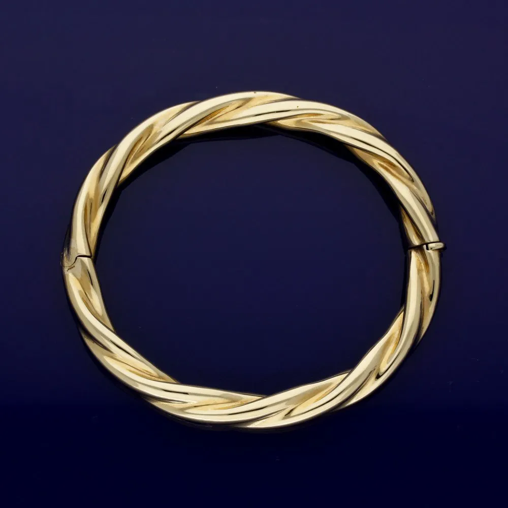 9ct Yellow Gold Twist Bangle