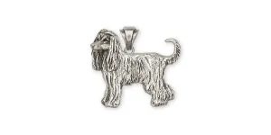 Afghan Hound Pendant Jewelry Sterling Silver Handmade Dog Pendant AF1-P