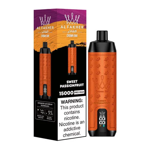 Al Fakher Crown Bar 15000 Puffs Disposable Vape Device - 10PK