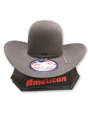 AMERICAN HAT CO. - 10X STEELFELT COWBOY HAT - OPEN CROWN - 4 1/4" BRIM