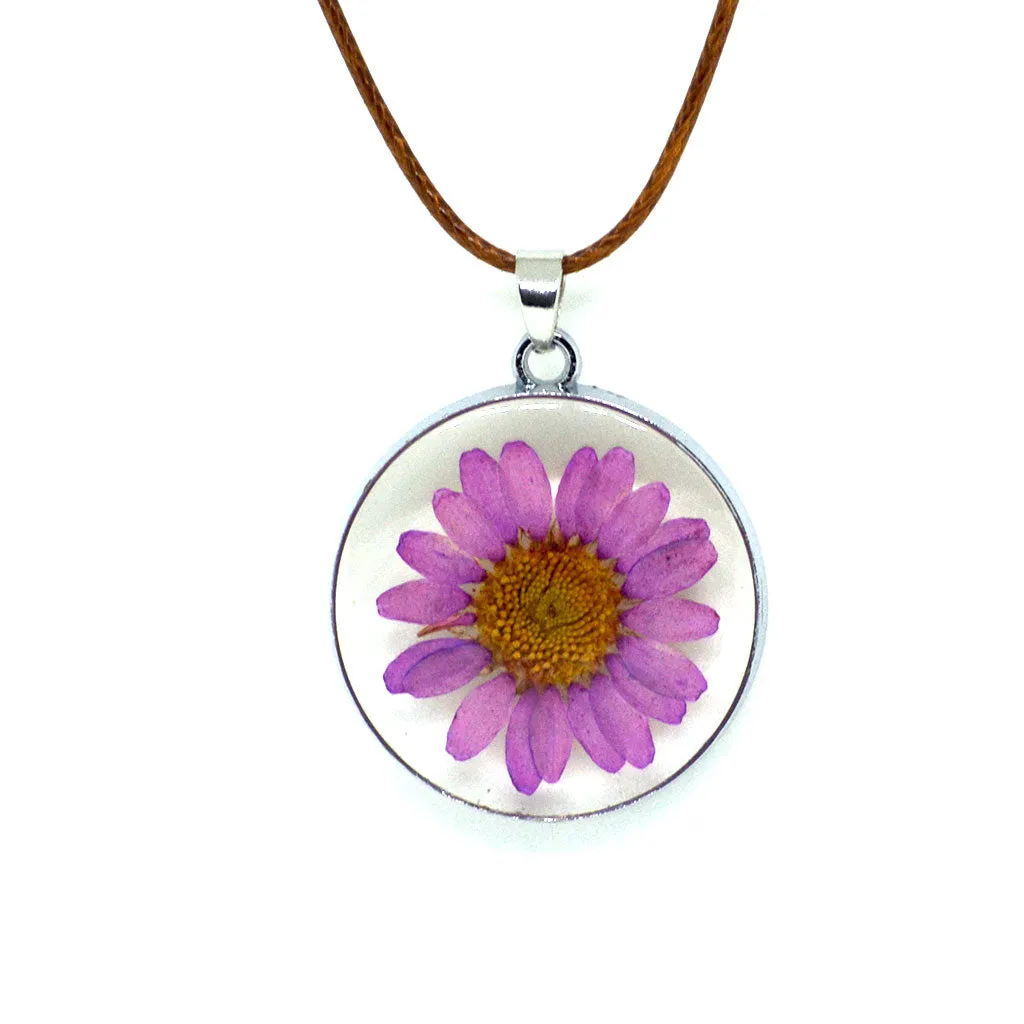 Amethyst Allure Real Dried Flower Necklace