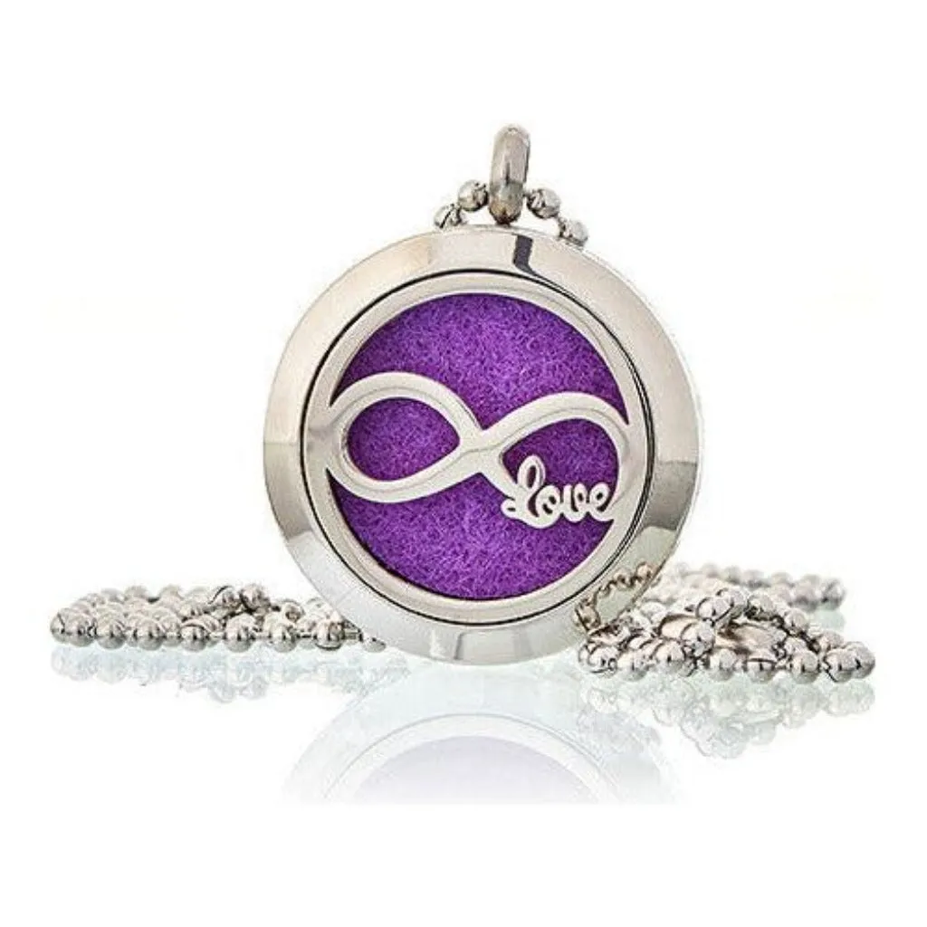 Ancient Wisdom - Infinity Love Aromatherapy Necklace & Oils Gift Set