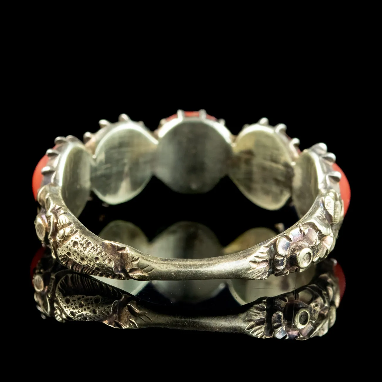 Antique Georgian Coral Five Stone Ring