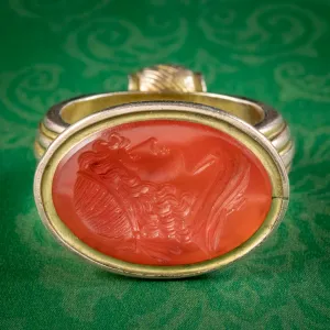 Antique Georgian Intaglio Fob Carnelian Seal 18ct Gold Circa 1820