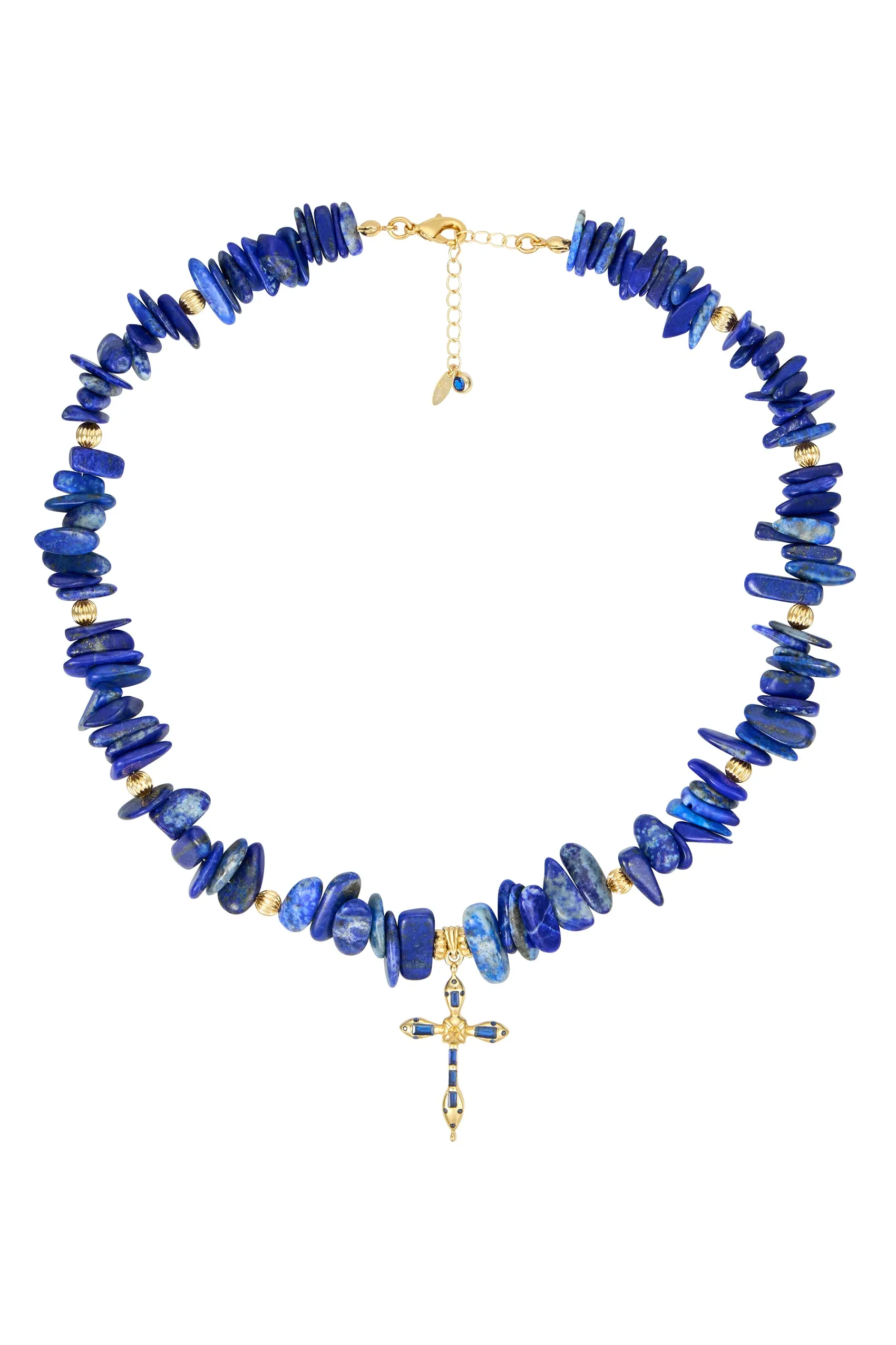 Azzurro Beaded Necklace in Lapis Lazuli