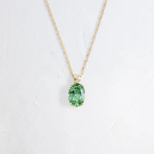 Bewilder Necklace, 1.3ct. Mint Green Tourmaline - OOS