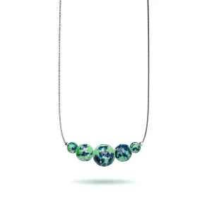 Blue Mint | .925 Sterling Silver | Firefly Glass Infinity Clasp Necklace