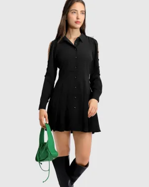 Boy Meets Girl Mini Dress - Black