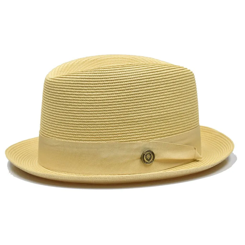 Bruno Capelo Romeo Center Dent Straw Trilby Hat