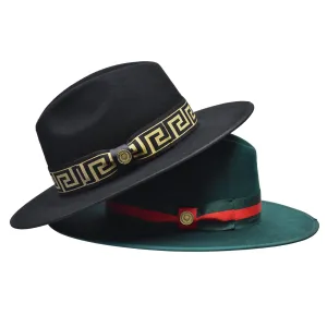 Bruno Capelo Wesley Wide Brim Pinch Front Wool Fedora