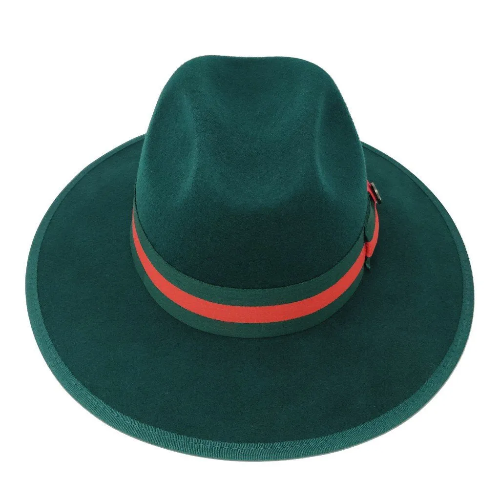 Bruno Capelo Wesley Wide Brim Pinch Front Wool Fedora