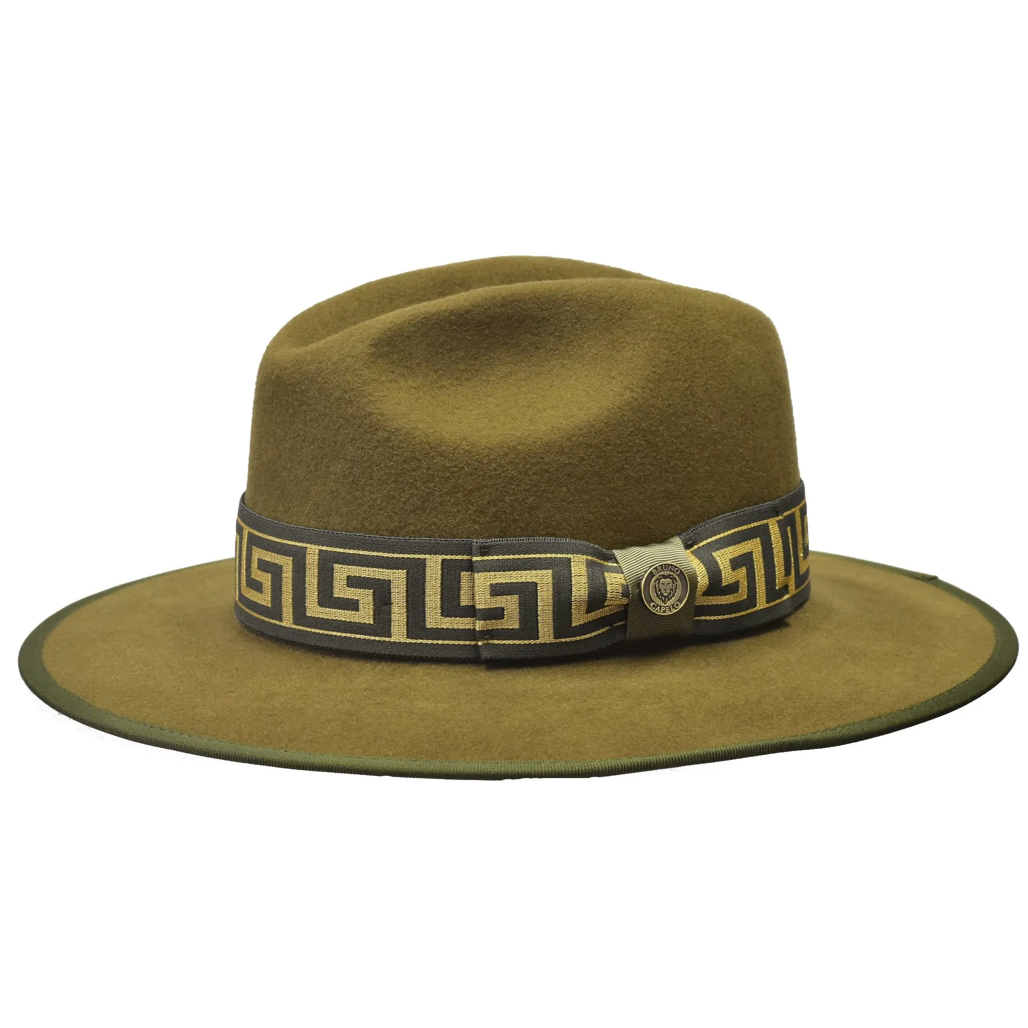 Bruno Capelo Wesley Wide Brim Pinch Front Wool Fedora