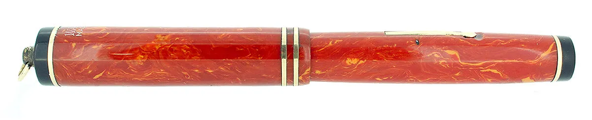 C1927 WAHL EVERSHARP CORAL RINGTOP FOUNTAIN PEN RESTORED BEAUTIFUL