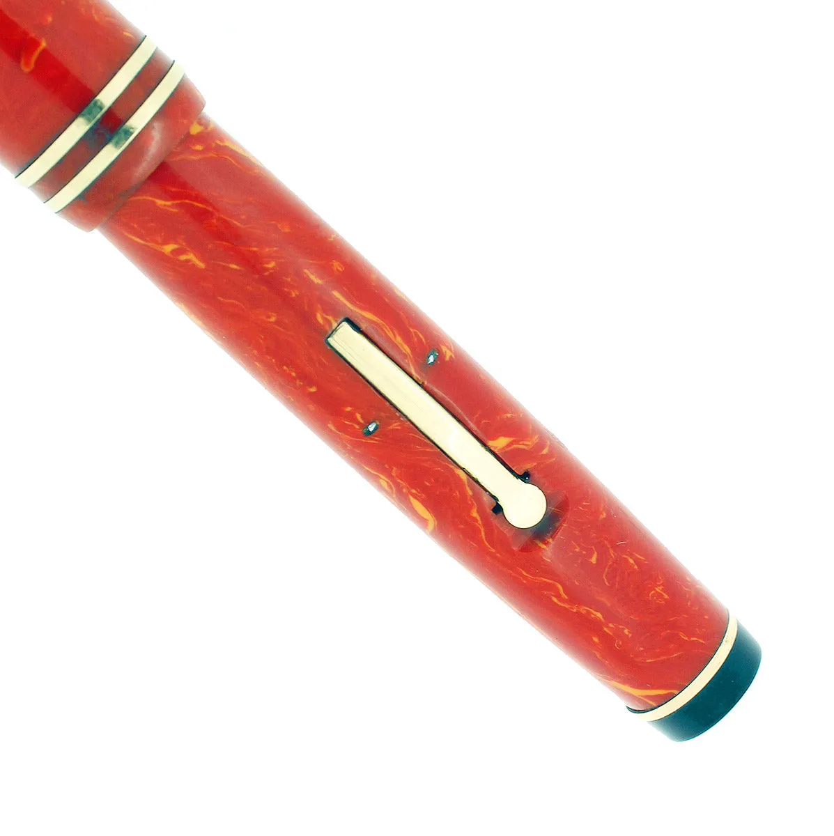 C1927 WAHL EVERSHARP CORAL RINGTOP FOUNTAIN PEN RESTORED BEAUTIFUL