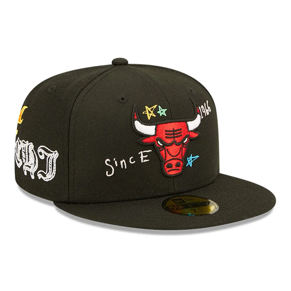 Chicago Bulls NBA Scribble Fitted