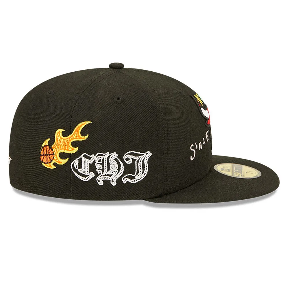 Chicago Bulls NBA Scribble Fitted