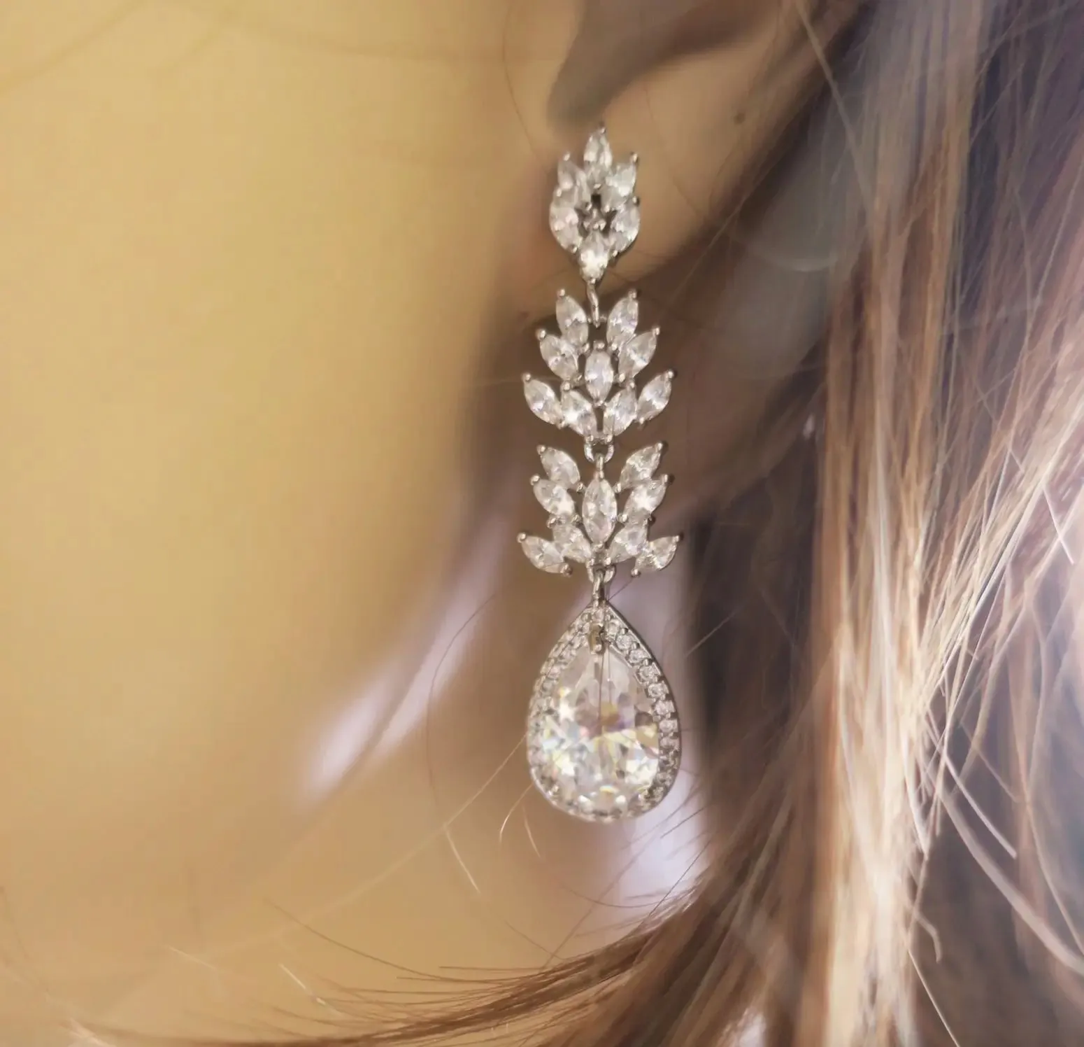 Clip On Wedding Earrings Karena