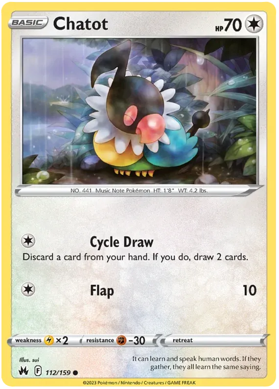 [Collector Troves] Pokemon Sword & Shield Crown Zenith Chatot Card