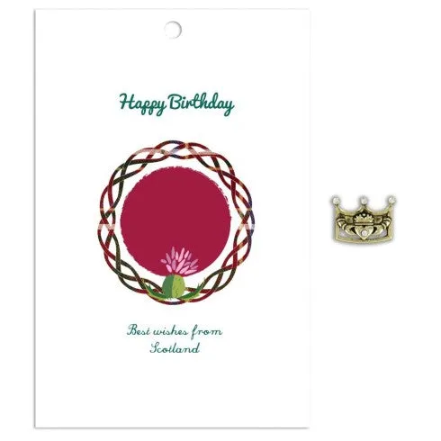 Crown Brooch-Happy Birthday