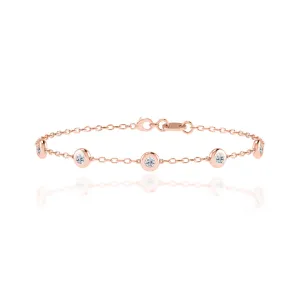 DARINA - Bezel Edge Lab Diamond Bracelet 18k Rose Gold