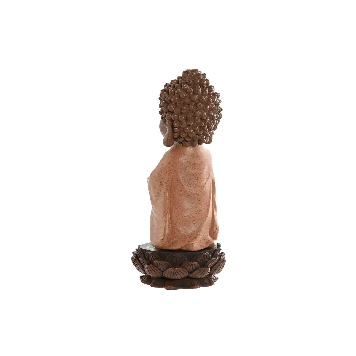 Decorative Figure Home ESPRIT Brown Orange Coral Lime Resin Buddha Oriental 9 x 9 x 21 cm (3 Units)