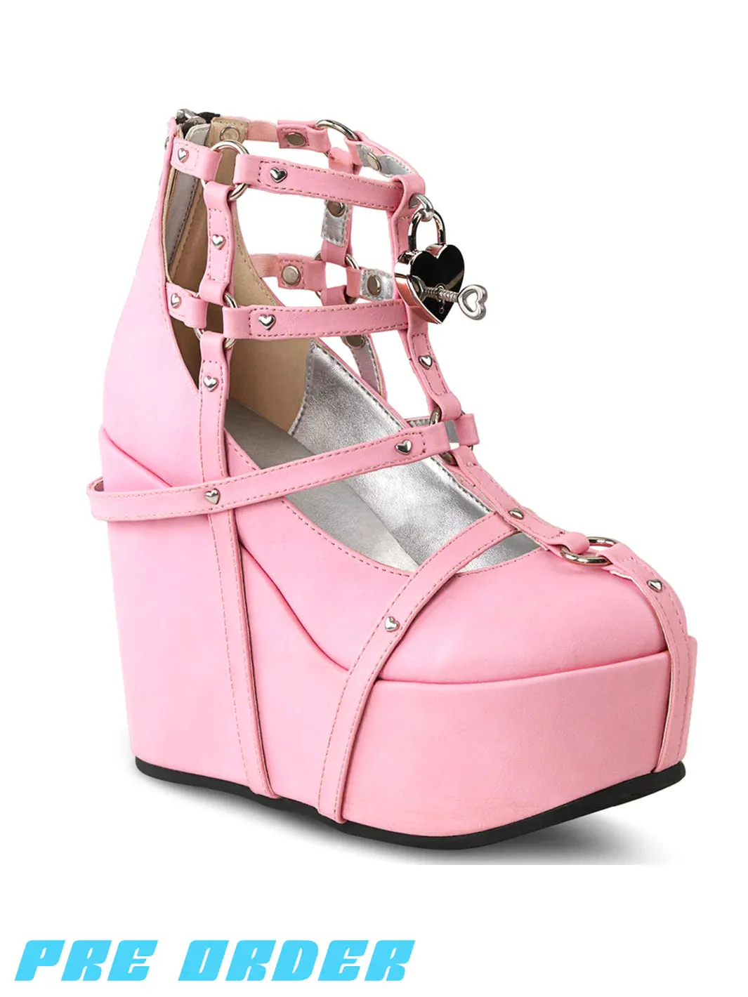 DEMONIA POISON-25-2 - PINK VEGAN LEATHER ✰ PRE ORDER ✰