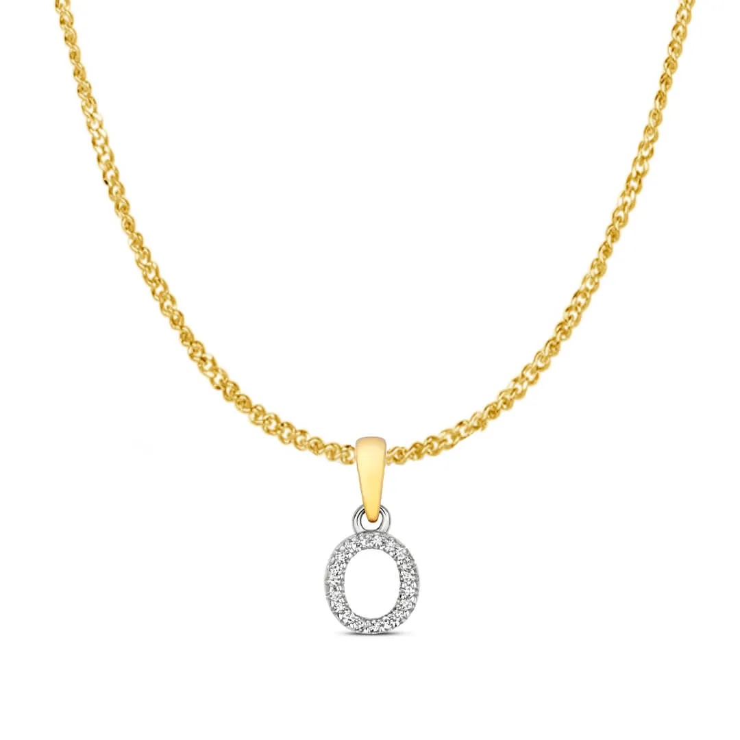 Diamond Initial Necklace | Solid 9 Carat Gold Charm | A to Z