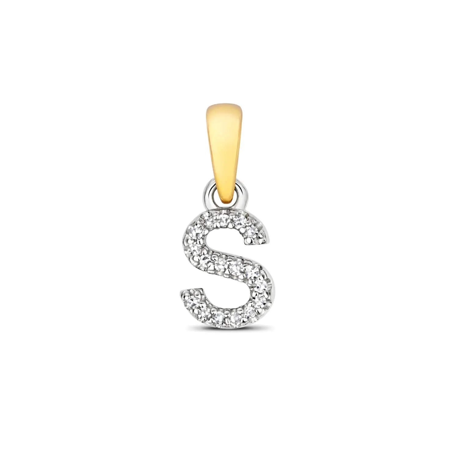 Diamond Initial Necklace | Solid 9 Carat Gold Charm | A to Z