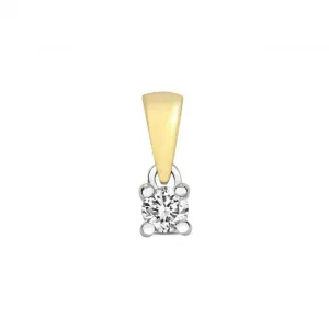 Diamond Jewellery 9ct Gold Diamond 4 Claw Pendant PD301