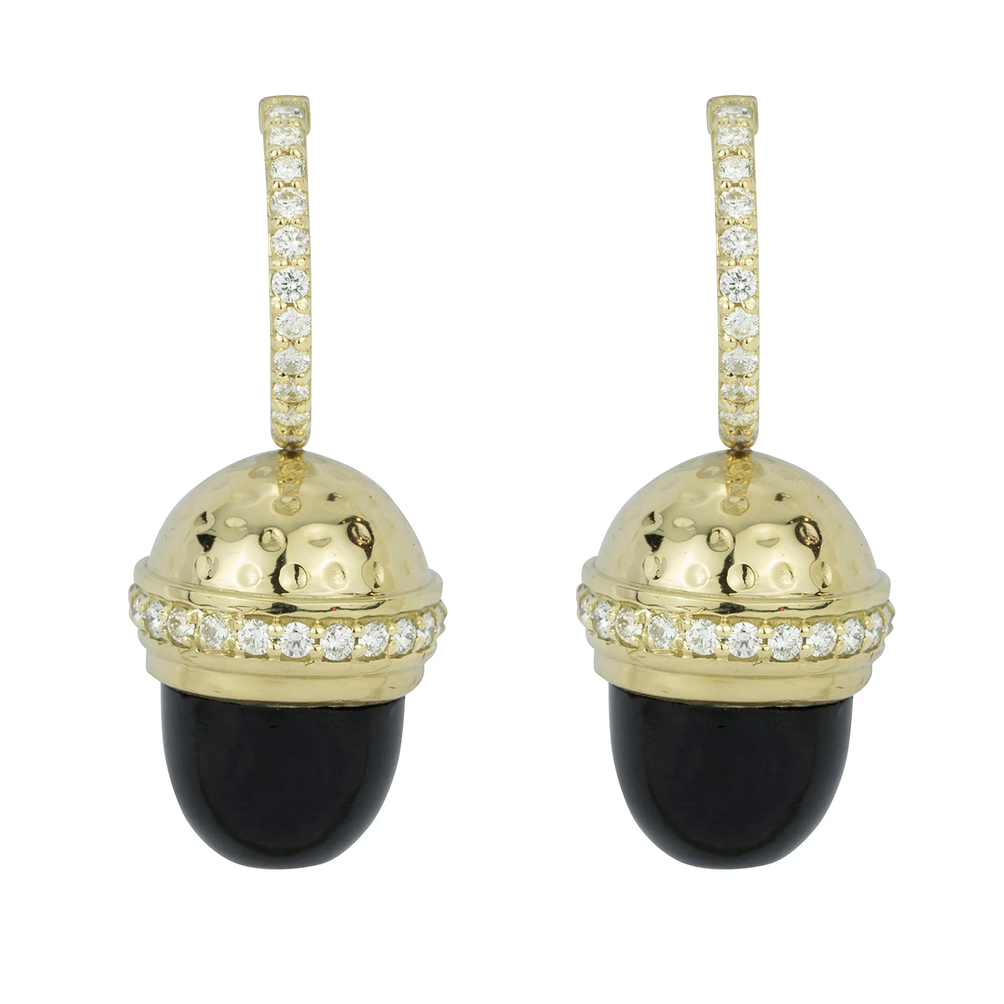 Earrings - Black Onyx And Diamond (2262D)